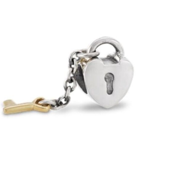 Pandora Jewelry - Pandora Retired 2-Tone Key to My Heart Charm